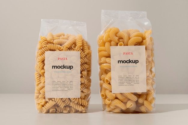 Beautiful pasta packaging mockup