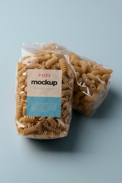 Beautiful pasta packaging mockup