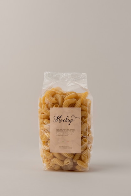 PSD beautiful pasta packaging mockup