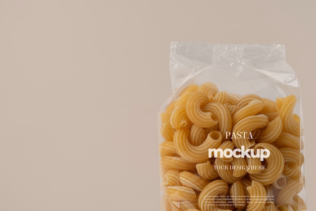 PSD beautiful pasta packaging mockup