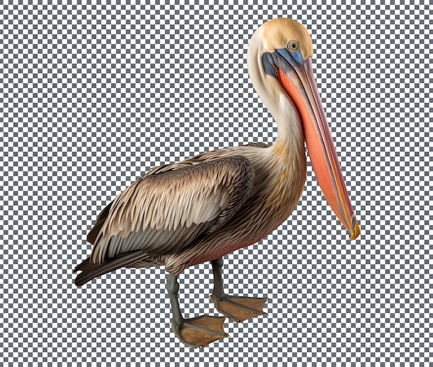 PSD beautiful pelican pelecanus isolated on transparent background