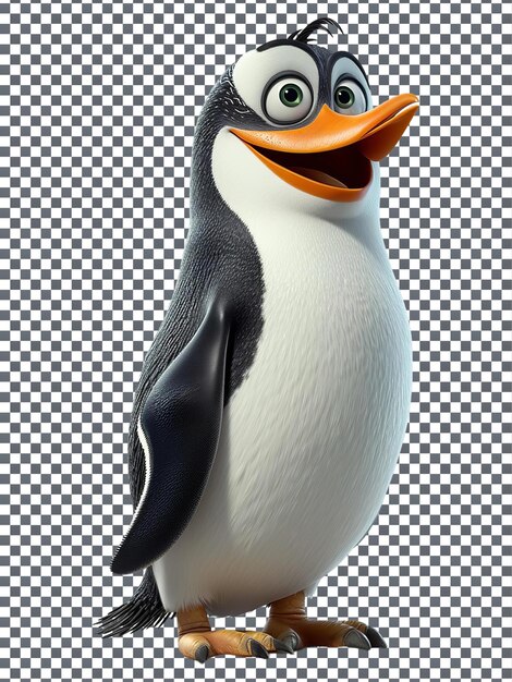 PSD beautiful penguin isolated on transparent background