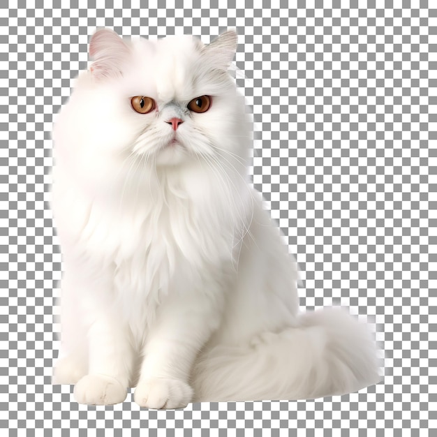 PSD beautiful persian cat breed isolated on transparent background