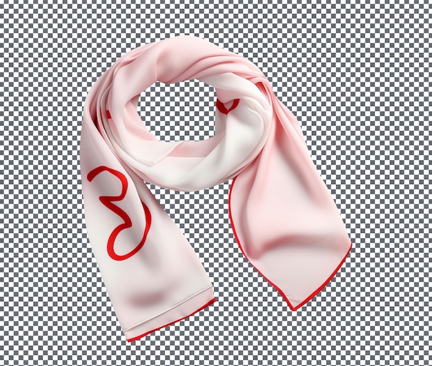 beautiful personalized scarf isolated on white background