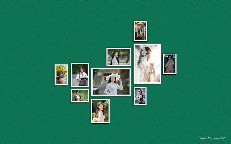 PSD a beautiful photo collage featuring women