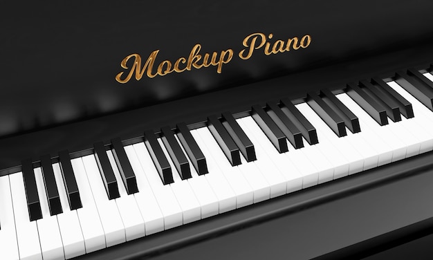 PSD beautiful piano mockup