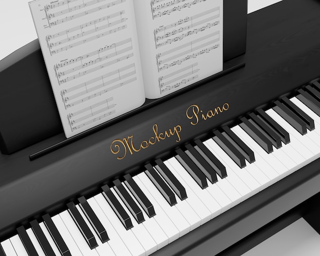 PSD beautiful piano mockup