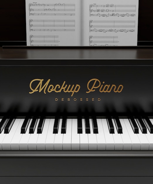 PSD beautiful piano mockup