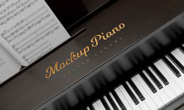 Beautiful piano mockup