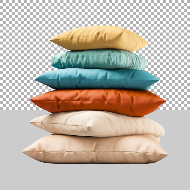 PSD beautiful pillows on transparent background ai generated