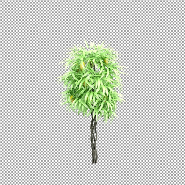 PSD beautiful plant in 3d rendering isolated