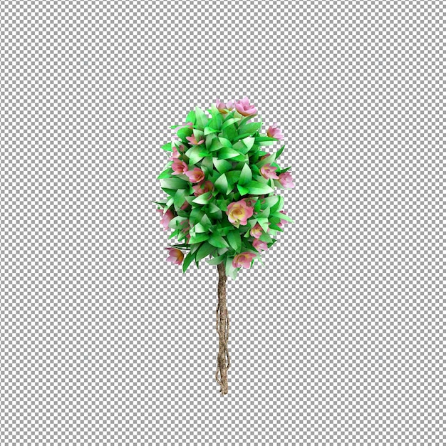 Beautiful plant in 3d rendering isolated