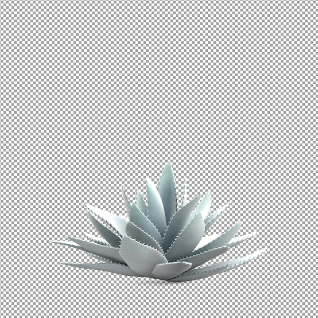 分離された 3 d レンダリングで美しい植物
