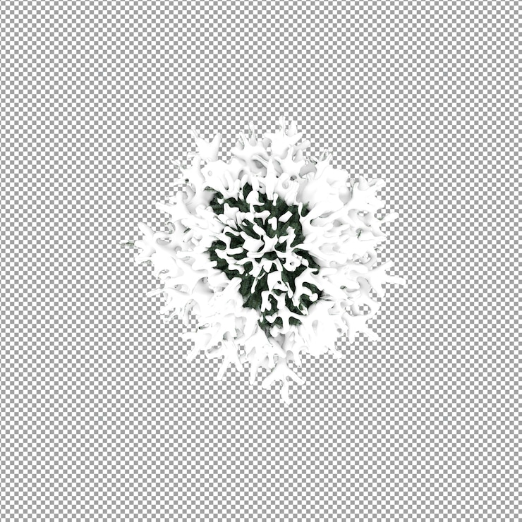 PSD beautiful plant in 3d rendering isolated
