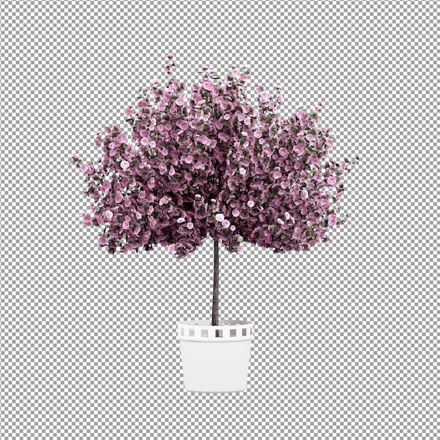 分離された 3 d レンダリングで美しい植物