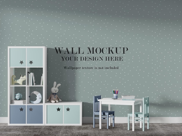 Beautiful play school wall mockup design