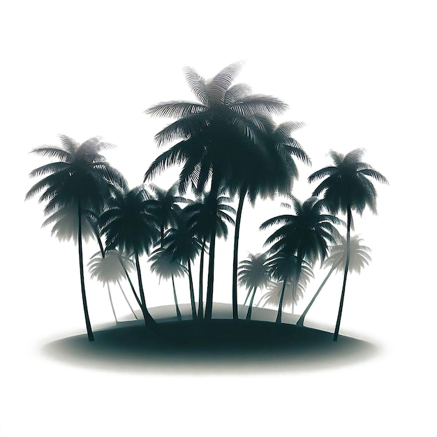 PSD beautiful portrait of a island with palm trees avatar emoji ai vector art digital illustration image