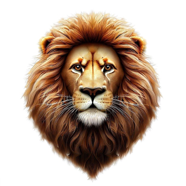 PSD beautiful portrait of a lion avatar emoji ai vector art digital illustration image