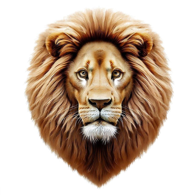 PSD Красивый портрет льва аватар emoji ai векторное изображение цифровой иллюстрации