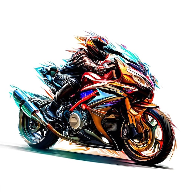 PSD beautiful portrait of a speed racing driver ai vector art digital illustration image