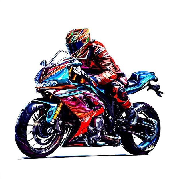 PSD beautiful portrait of a speed racing driver ai vector art digital illustration image