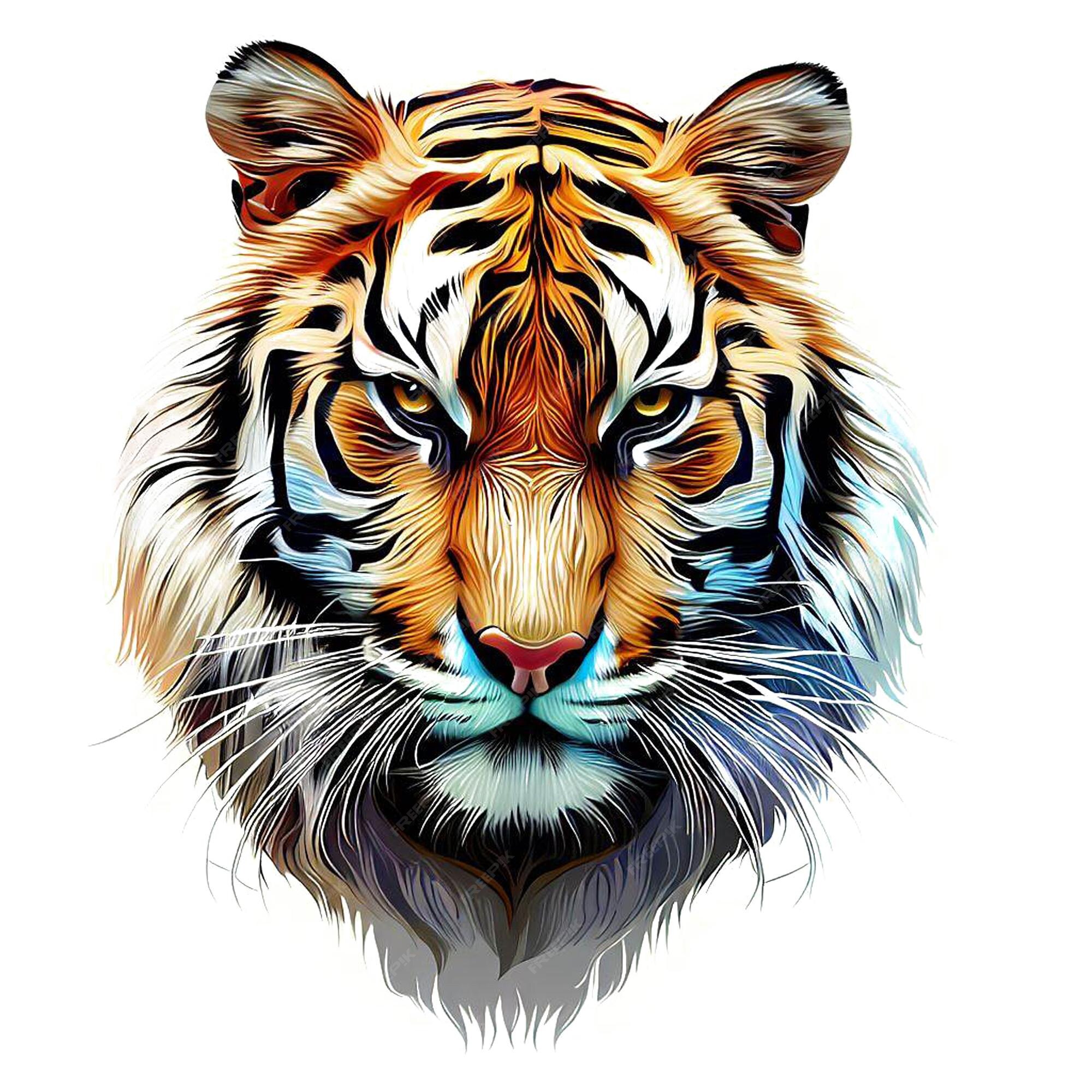 Drawing Bengal Tiger locking or big cat, Stock vector