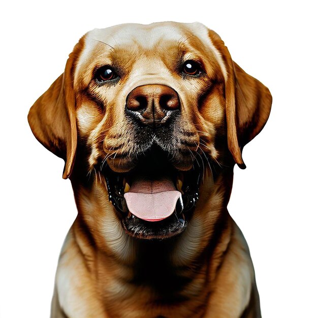 PSD beautiful portraitfriendly labrador dog face icon ai vector art digital illustration image