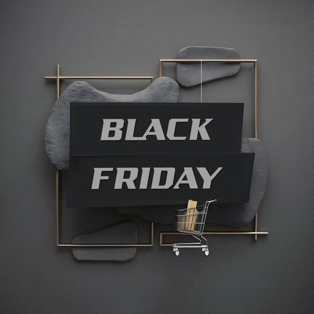 PSD beautiful psd black friday background template