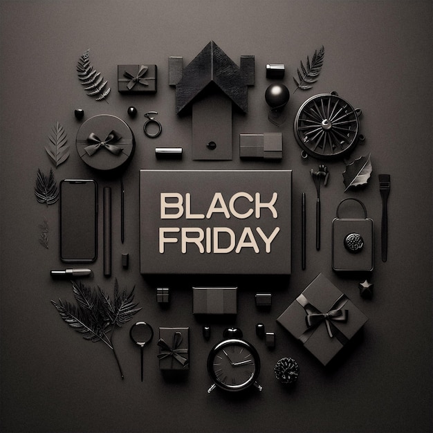 PSD beautiful psd black friday background template