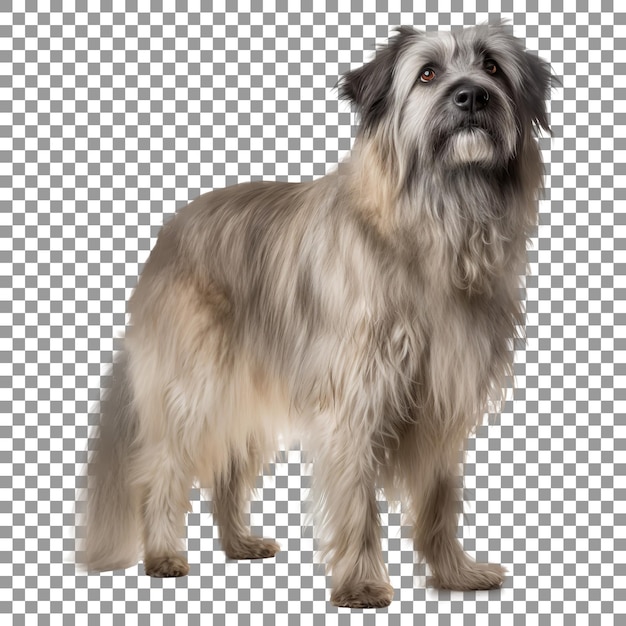 PSD beautiful pyrenean shepherd dog isolated on transparent background