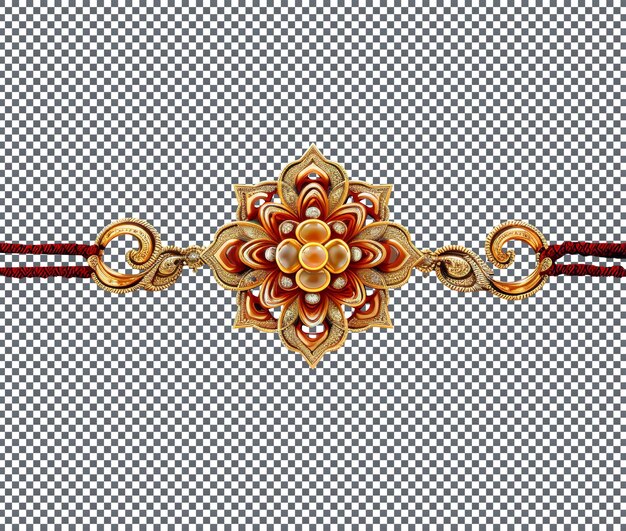 PSD beautiful rakhi for indian tradition isolated on transparent background