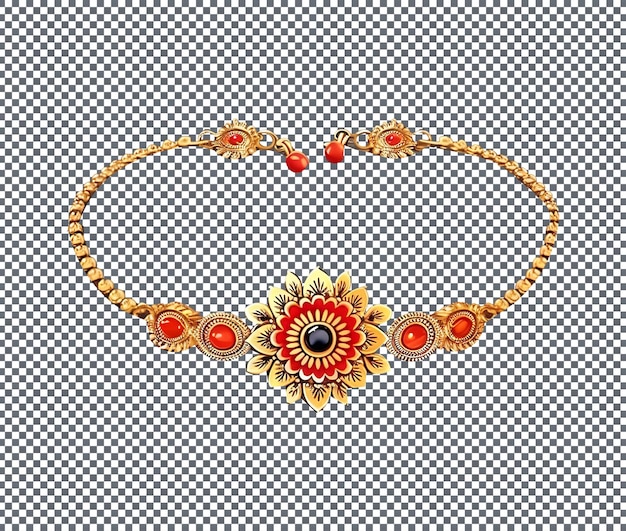 PSD beautiful rakhi for indian tradition isolated on transparent background