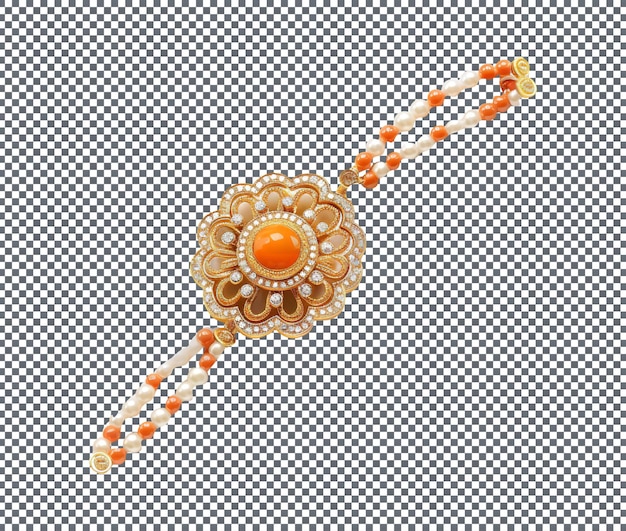 beautiful rakhi isolated on transparent background