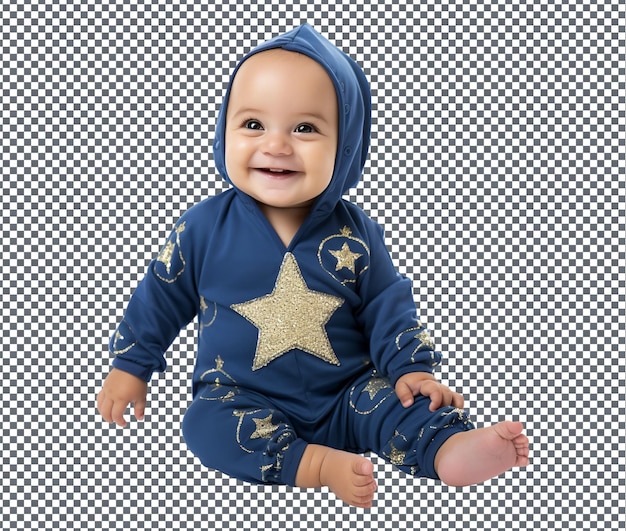 PSD beautiful ramadan themed onesie for babies isolated on transparent background