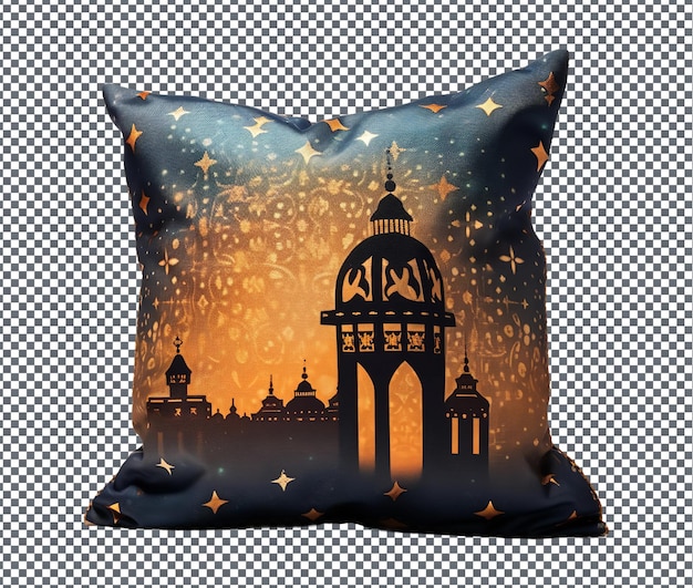 Beautiful ramadan themed pillow covers isolated on transparent background