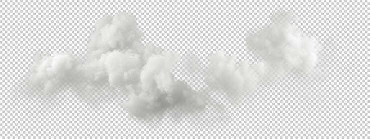 美しい現実的な雲の自由形状クリップアートの背景の 3 d レンダリングを分離します。