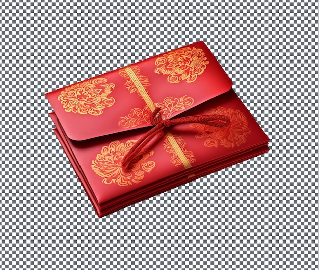 PSD beautiful red envelopes hongbao isolated on transparent background