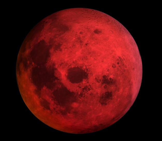 Beautiful red moon