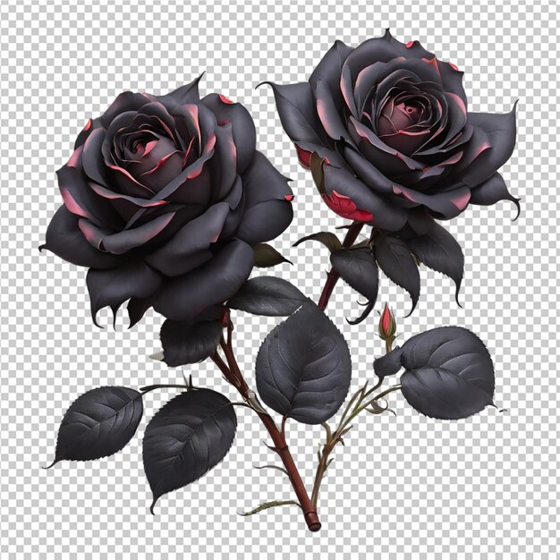 PSD beautiful rose set of illustration rose flowers clipart pro png