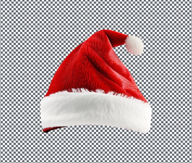 beautiful santa hat isolated on white background
