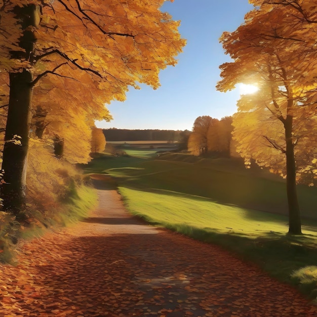 Bel paesaggio in autunno aigenerato