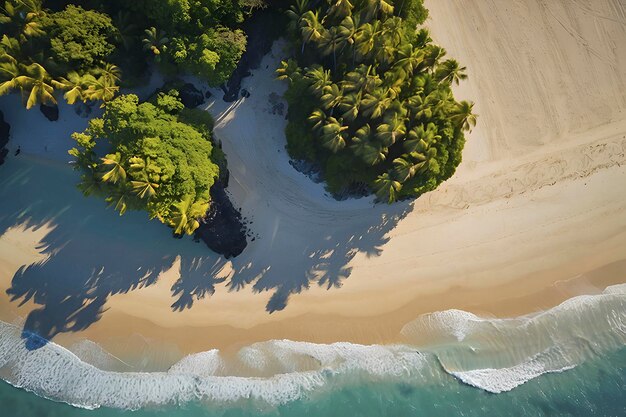 PSD beautiful scenery of beach and island