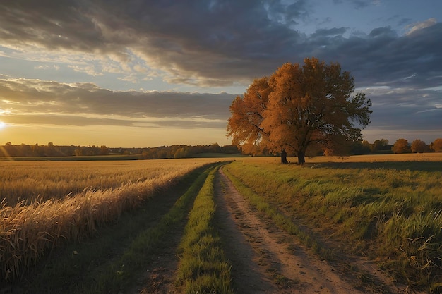 PSD beautiful scenery of mountains and forest in autumn