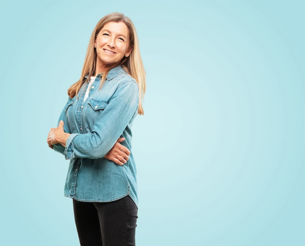 Beautiful senior woman in confident pose