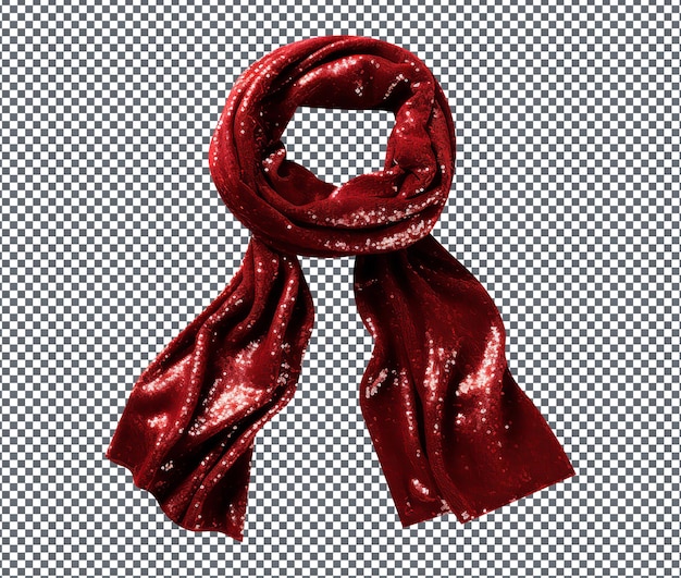 beautiful sequin velvet scarf isolated on white background