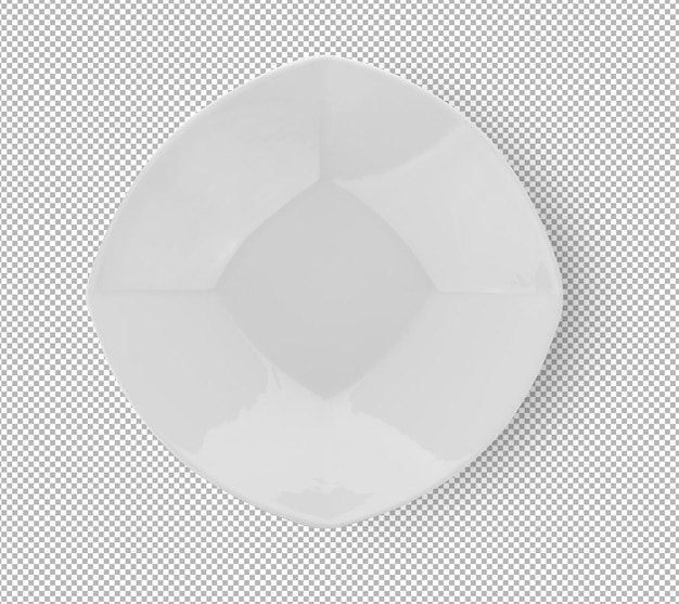 PSD beautiful shape ceramic plate on alpha layer