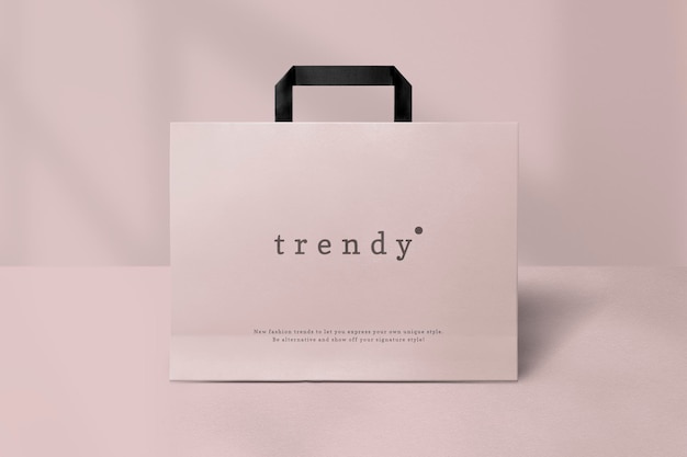 PSD beautiful shopping bag mockup