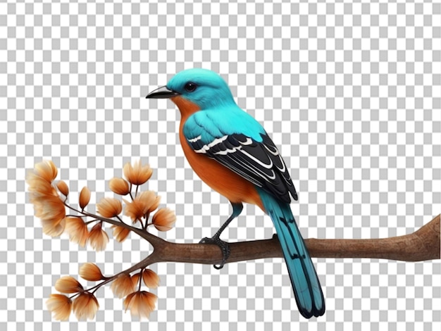 PSD una bella foto di un uccello rosso appoggiato su un ramo di un albero sullo sfondo dell'oggetto