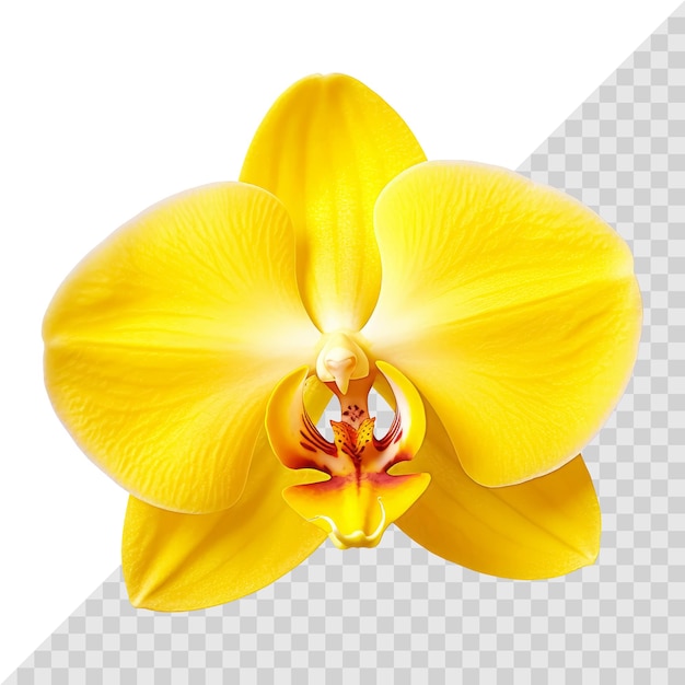 PSD 白い背景に分離された美しい 1 つのオルキデアの花