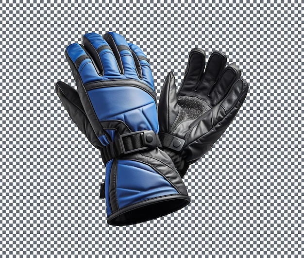 PSD beautiful ski gloves isolated on transparent background